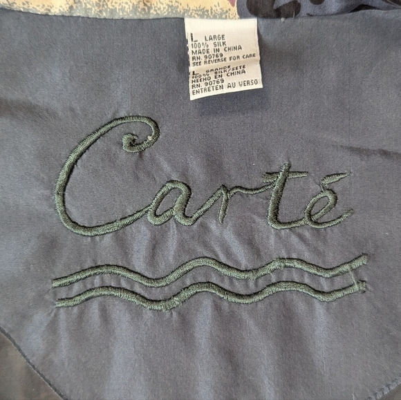 Vintage Carte Abstract Silk Bomber – 100% Silk 90s Art Scene Jacket 🎨🕺 (L) - Picture 5 of 11